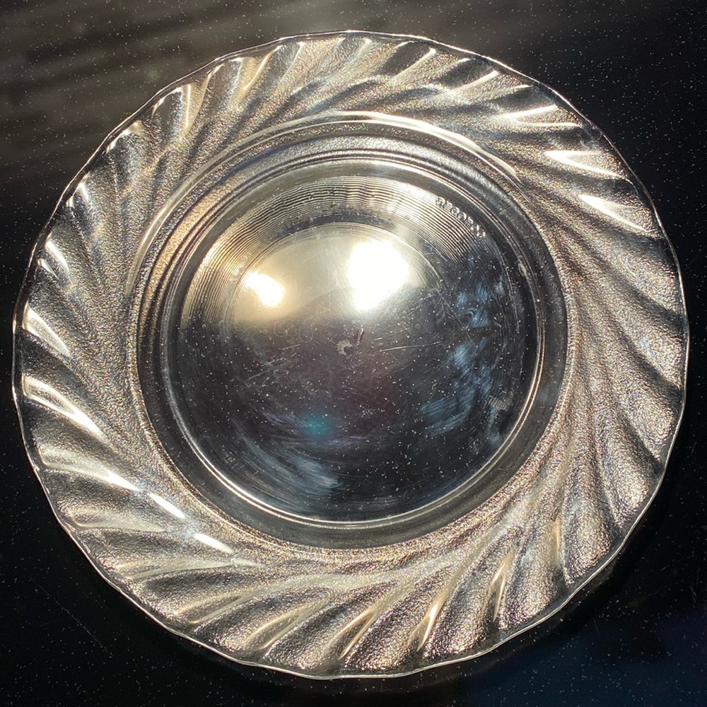 Vintage Rare Find Arcoroc France Fluted Clear Glass Dessert plates - set of 4